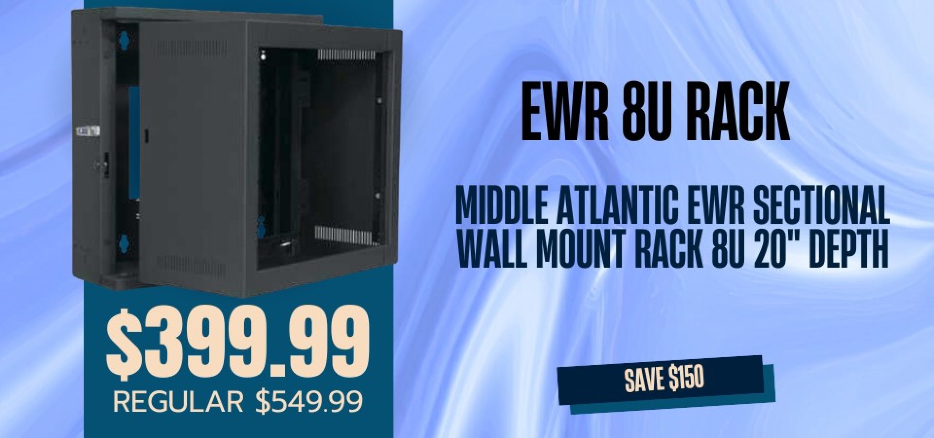 Quarter High Computer Wall Rack Computer Rack