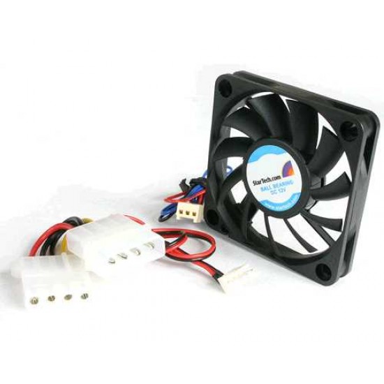 Startech 50x10mm Replacement Ball Bearing Computer Case Fan TX3/LP4 Connector