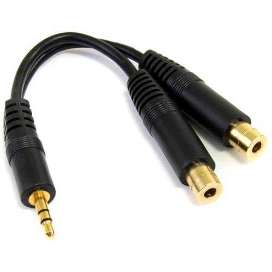 STARTECH HEADPHONE JACK Y SPLITTER CABLE -6IN