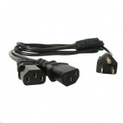 STARTECH Y POWER CORD -NEMA5-15P TO 2 X C13 -6FT 18AWG