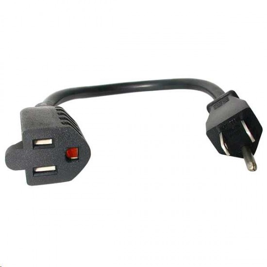 STARTECH EXTENSION NEMA5-15R TO 5-15P - 12INCH 16AWG POWER CABLE