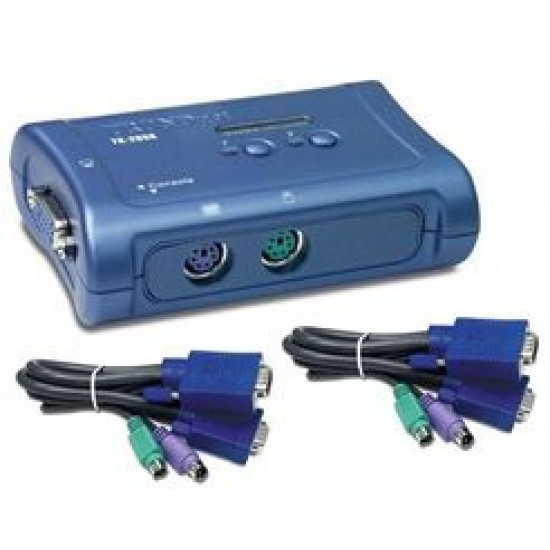 TRENDNET 2 Port PS2 KVM SWITCH WITH CABLES