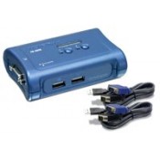 TRENDNET 2 PORT USB KVM SWITCH WITH CABLES - CLEARANCE PRICE
