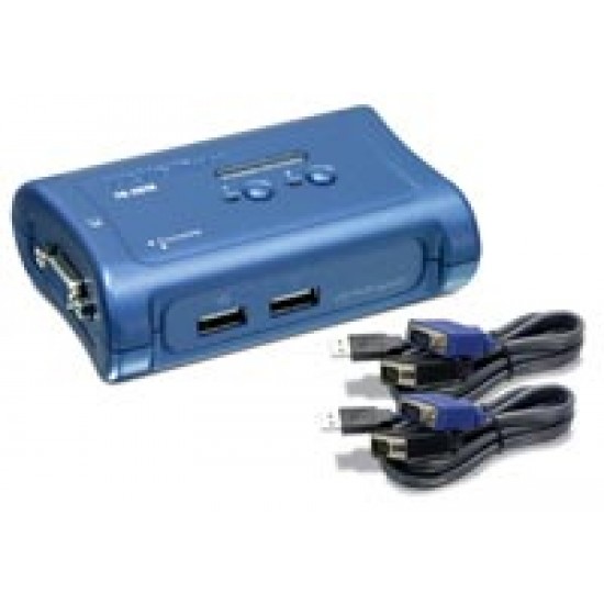 TRENDNET 2 PORT USB KVM SWITCH WITH CABLES - CLEARANCE PRICE