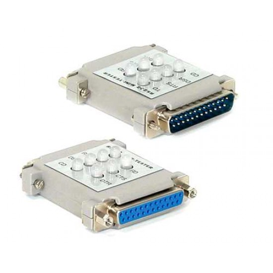 Serial Mini Tester DB25F to DB25M