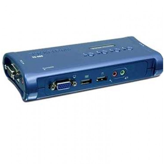TRENDNET 4 PORT USB KVM SWITCH WITH AUDIO AND CABLES