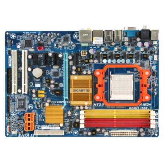 GIGABYTE AMD 770 AM2+ Motherboard with PCI-Express(x16) Audio Lan + AMD Phenom 9350E Processor & 4GB RAM