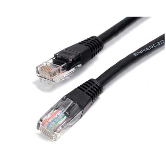 STARTECH 50FT BLACK MOLDED CAT6 UTP GIGABIT PATCH CABLE