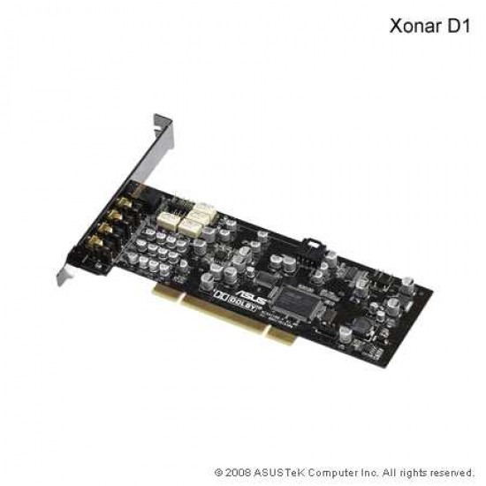 ASUS Xonar D1 7.1 Channels 24-bit 192KHz PCI Interface Sound Card- USED - CARD ONLY