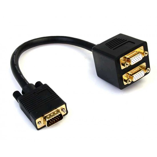 STARTECH 1 ft VGA to 2x VGA Video Splitter Cable M/F