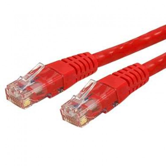 STARTECH 10FT RED MOLDED CAT6 UTP GIGABIT PATCH CABLE