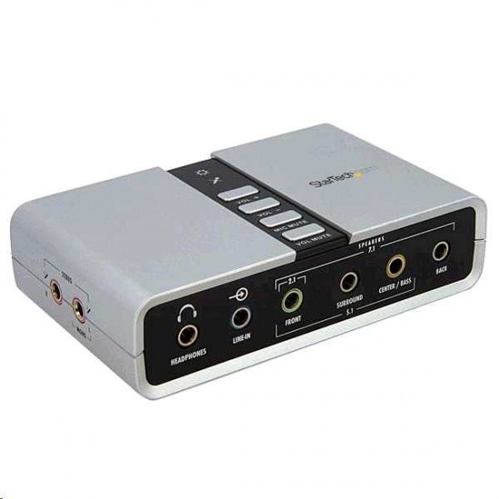 STARTECH 7 .1 CHANNEL USB AUDIO ADAPTER EXTERNAL SOUND CARD