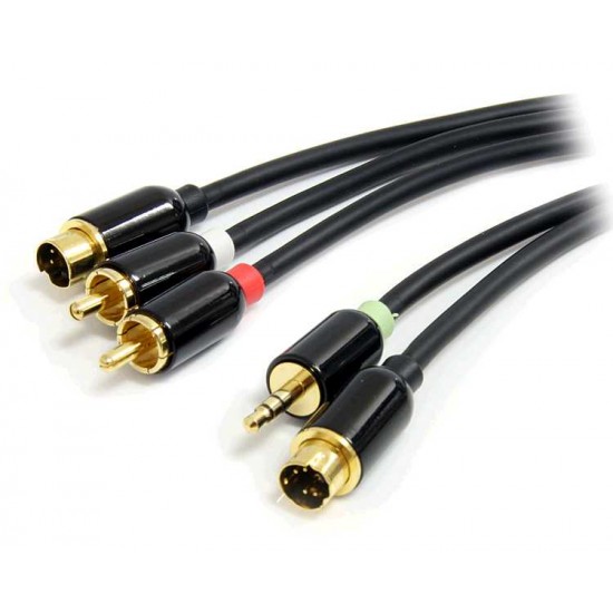 STARTECH S-VIDEO AUDIO RCA PC TO TV A/V CABLE- 3FT