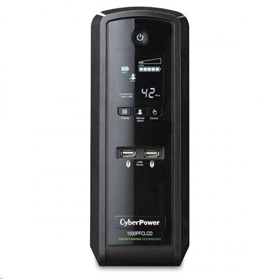 CYBERPOWER CP1500PFCLCD 1500VA 900W PURE SINEWAVE PFC UPS CYBERPOWER CP1500PFCLCD 1500VA 900W PURE SINEWAVE PFC UPS