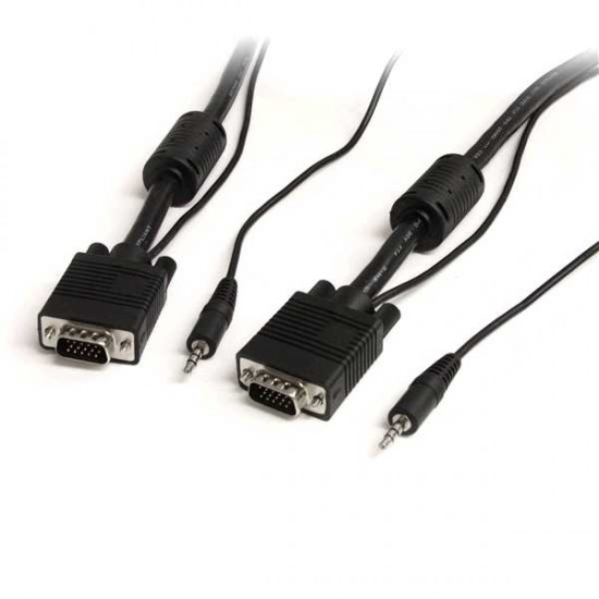 Startech 50 ft Coax High Resolution Monitor VGA Cable with Audio HD15 M/M