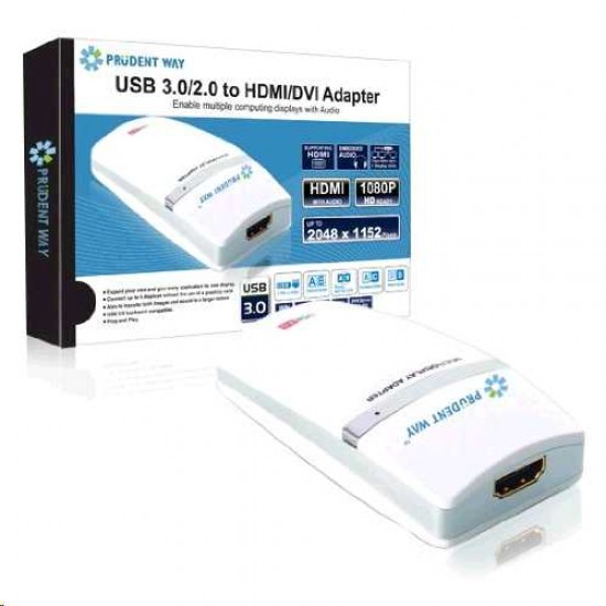 PRUDENT WAY USB 3.0/2.0 TO HDMI/DVI ADAPTER PRUDENT WAY USB 3.0/2.0 TO HDMI/DVI ADAPTER