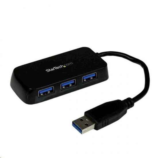 STARTECH PORTABLE 4 PORT MINI USB 3.0 HUB- BLACK