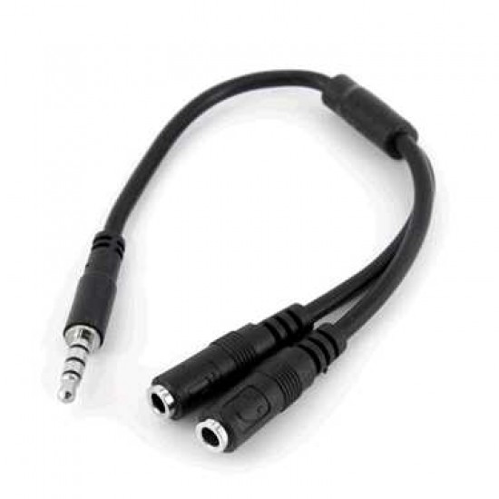 STARTECH AUDIO 3.5MM 4 PIN MALE TO 2 X 3.5MM FEMALE HEADSET/MIC ADAPTER