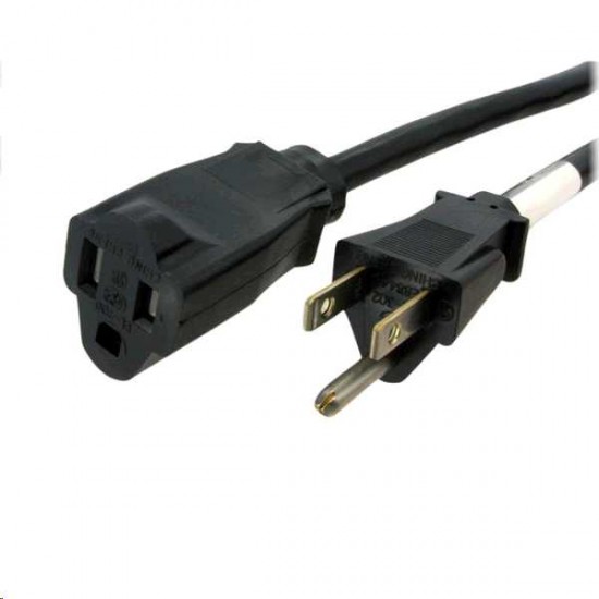 STARTECH EXTENSION NEMA 5-15R TO NEMA 5-15P 25FT 16AWG POWER CABLE