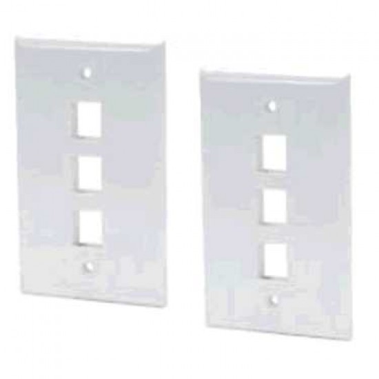 WALL PLATE TRIPLE WHITE