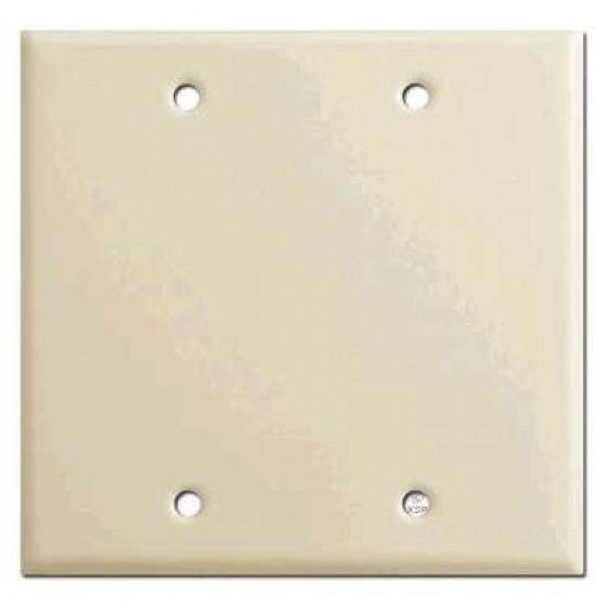 WALL PLATE  DOUBLE BEIGE BLANK