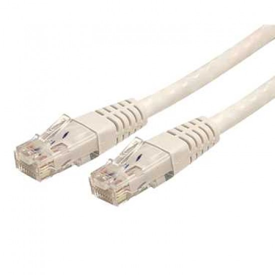 STARTECH 10FT WHITE MOLDED CAT6 UTP GIGABIT PATCH CABLE