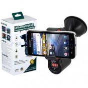 UNIVERSAL PHONE HOLDER WITH HANDSFREE FM TRANSMITTER