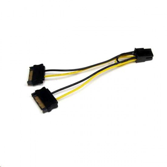 STARTECH 6" 15 PIN SATA TO 6 PIN PCI-E VIDEO CARD CABLE ADAPTER