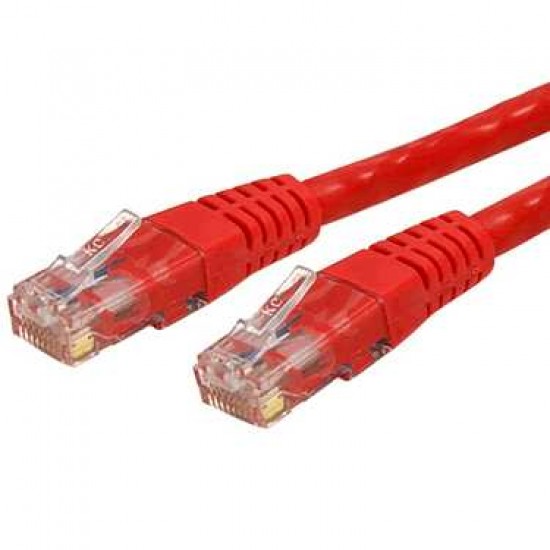 STARTECH 1FT RED MOLDED CAT6 UTP GIGABIT PATCH CABLE