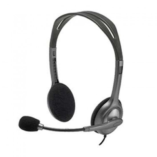 Logitech H111 MULTI-DEVICE Stereo Headset With Noise-Canceling Mic / L&R Reversible Design