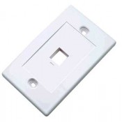 INTELLINET FACEPLATE 1 OUTLET WHITE - FOR KEYSTONE JACK