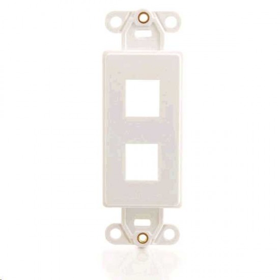 C2G DECORA 2PORT INSERT -WHITE