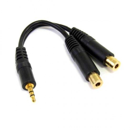 LINK 3.5 STEREO FEMALE TO TWO MALE 3.5 ADAPTER