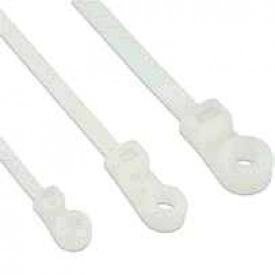TY EYELET NYLON ZIP TIES - 30CM, 100PK