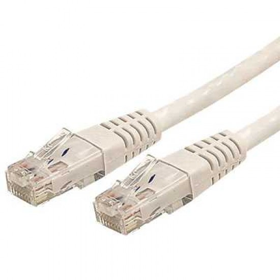STARTECH CAT6 25FT WHITE  MOLDED PATCH CABLE