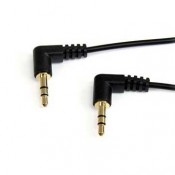 STARTECH  AUDIO 3.5MM SLIM RIGHT ANGLE STEREO  CABLE -M/M 3FT