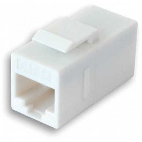 TECHLY  RJ45 UTP CAT6 TOOLESS KEYSTONE  COUPLER JACK- WHITE