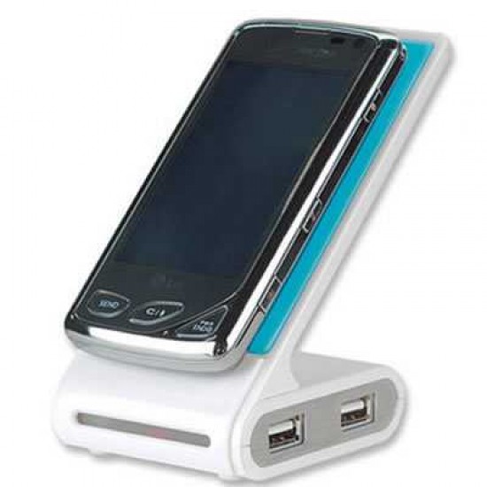 MANHATTAN  PHONE STAND WITH 4 PORT USB HUB-EASY AND CONVENIENT TO USE