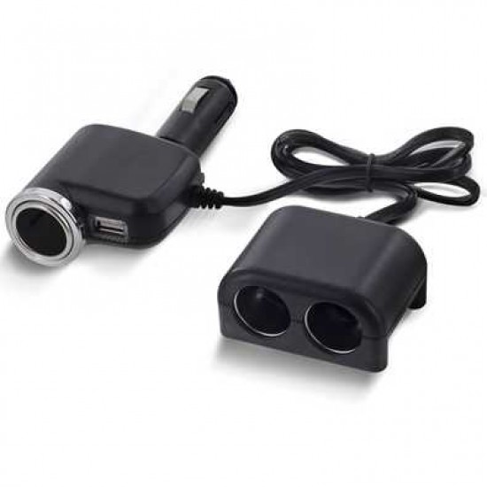 Okra CAR CHARGER In-car 3 Sockets Cigarette Lighter DC 12V/24V Car Charger Splitter