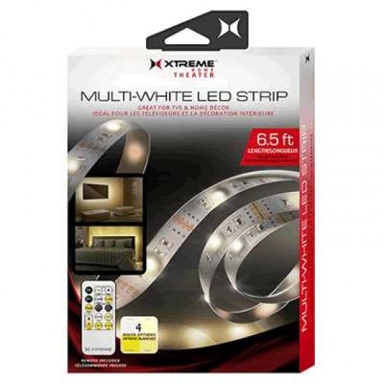 XTREME 6.5FT USB MULTI-WHITE  LED STRIP WITH REMOTE CONTROL