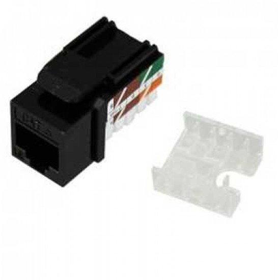 KEYSTONE JACK (TECHLY) CAT6 - BLACK