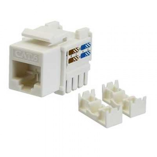 TECHLY CAT6 RJ45 KEYSTONE JACK- WHITE