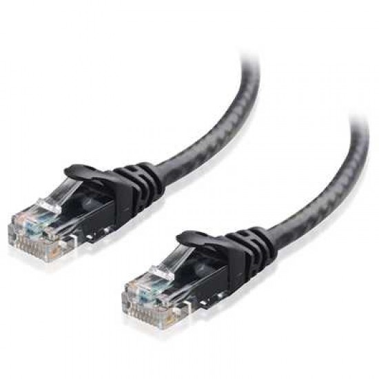 BLUE DIAMOND CAT6 3FT BLACK UTP SNAGLESS PATCH CABLE