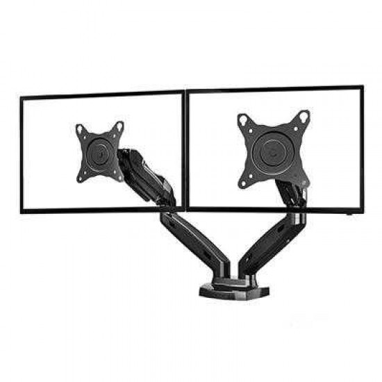 NORTH BAYOU GAS -STRUT 17-27IN FULL MOTION DUAL MONITOR ARM DESKTOP MOUNT