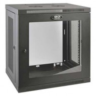 SmartRack 12U Low-Profile Switch-Depth Wall-Mount Rack Enclosure Cabinet with Clear Acrylic Window
