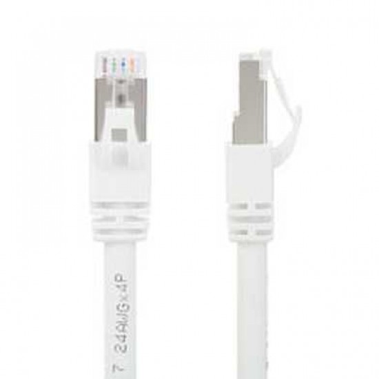 PC CAT7 10FT STP/FTP WHITE NETWORK PATCH CABLE