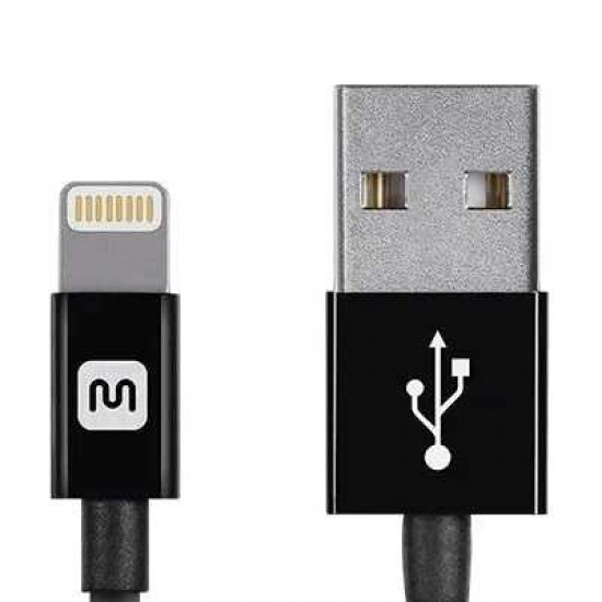 APPLE MFI CERTIFIED LIGHTNING USB CHARGE AND SYNC 3FT BLACK CABLE