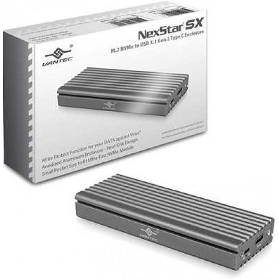 VANTEC M.2 NVMe SSD to USB 3.1 Gen 2 Type-C External Enclosure