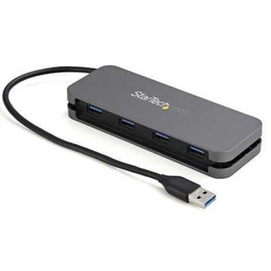 Startech 4 Port USB 3.0 Hub - USB-A to 4x USB-A - SuperSpeed 5Gbps Portable USB 3.1 Gen 1 Type-A Hub - USB Bus Powered - Laptop/Desktop USB Hub with Long Cable 28cm & Cable Management
