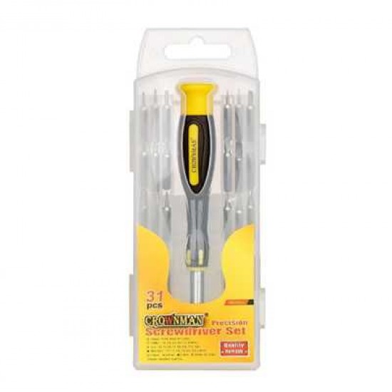 CROWNMAN 31 PIECES PRECISION  SCREW DRIVER SET-  FOR ELECTRONIC REPAIR TOOL KIT